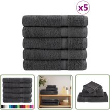 Serviettes de qualité supérieure solund 25 pcs anthracite - Serviettes De Bain - Serviettes De Plage - Serviettes En Coton - Serviettes Douces