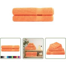 Serviettes de sauna de qualité supérieure solund 2 pcs orange - Serviettes De Sauna - Serviettes De Bain - Serviettes En Coton - Serviettes