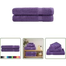 Serviettes de sauna de qualité supérieure solund 2 pcs violet - Serviettes De Sauna - Serviettes De Bain - Serviettes En Coton - Serviettes Douces