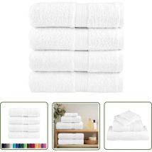 Serviettes de visage de qualité supérieure solund 4 pcs blanc - Serviettes De Visage - Serviettes Blanches - Serviettes De Toilette - Serviettes En