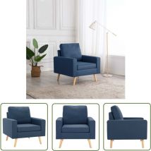 The Living Store Sessel Blau Stoff - Sofa - Armchair - Bequemstuhl - Lesesessel - Lounge Chair