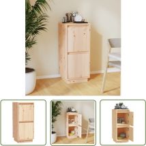 The Living Store Sideboard 31,5x34x75 cm Massivholz Kiefer - Holz Sideboard - Massivholzmöbel - Wohnraumgestaltung - Regal - tv Stand