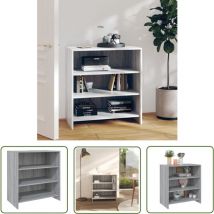 Bonnevie - The Living Store Sideboard Grau Sonoma 70x40,5x75 cm Holzwerkstoff - Sideboard - Wohnwand - TV-Schrank - Regal - Grau