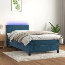 Maison Exclusive - Furniture Limited - Sommier à lattes de lit avec matelas led Bleu