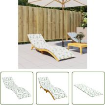 Sonnenliegen-Auflage Blattmuster Oxford-Gewebe - Gartenliege Auflage - Liegestuhl Kissen - Sonnenschutz - Garten Deko - Wasserabweisendes Kissen