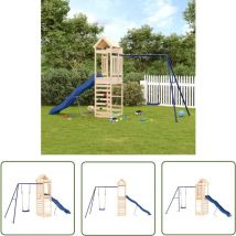 Kalisse - The Living Store Spielturm Massivholz Kiefer - Holzspielplatz - Spielturm - Kiefernholz - Freiluftsspiel - Gartenspielplatz