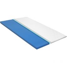 Abcrital - Sur-matelas 90 x 200 cm Mousse à mémoire de forme Visco 6 cm - The Living Store - Blanc