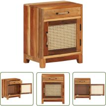 Longziming - The Living Store Table de chevet 40x30x50 cm Bois de récupération massif - Table De Chevet - Commode - Mobilier De Chambre - Meuble