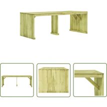 Longziming - The Living Store Table de jardin 220x101,5x80 cm Bois de pin imprégné - Table De Jardin - Table De Pique-nique - Mobilier De Jardin
