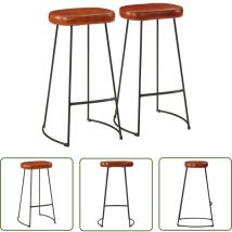 The Living Store - Tabourets de bar Gavin lot de 2 44x37,5x78 cm - Tabouret De Bar - Tabouret Retro - Tabouret De Cuisine - Mobilier De Salle à