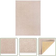 Tapis à poils courts 140x200 cm Beige foncé - Tapis Salon - Tapis Chambre - Tapis Moderne - Tapis Design - Tapis Beige - The Living Store