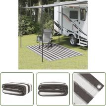 The Living Store - Tapis de tente 200x300 cm Anthracite et blanc - Tappeto Da Campeggio - Tappetino Tenda - Tappeto Impermeabile - Tappetino Esterno
