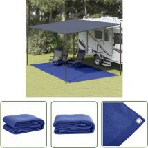 Tapis de tente 300x600 cm Bleu pehd - Tappeto Da Campeggio - Tappetino Tenda - Tappeto Esterno - Impermeabile - Traspirante - The Living Store