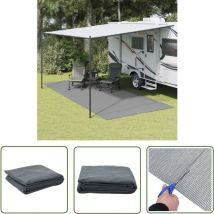 The Living Store - Tapis de tente anthracite 5,5x2,5 m - Tapis De Tente - Tapis De Camping - Tapis D'extérieur - Matelas De Sol - Protection De Sol