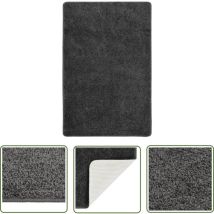 The Living Store - Tapis shaggy antidérapant Gris 200x290 cm - Tapis Shaggys - Tapis Épais - Tapis Gris - Tapis Salon - Tapis Chambre