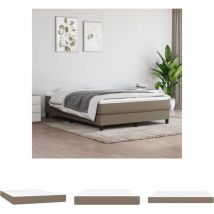 The Living Store Taschenfederkernmatratze Taupe 140x190x20 cm Stoff - Matratzen - Taupe