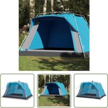 The Living Store - Tente de camping cabine 4 personnes bleu libération rapide - Tents - Tente De Camping - Tente Familiale - Tente 4 Personnes