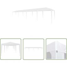 Prolenta Premium - The Living Store Tente de réception 3x12 m pe Blanc - Tente De Réception - Abri Extérieur - Gazebo - Parasol - Auvent