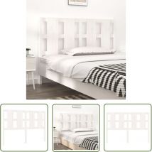 SKM Tête de lit Blanc 145,5x4x100 cm Bois massif de pin