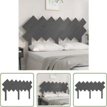 Tovbmup - The Living Store Tête de lit Gris 141x3x80,5 cm Bois massif de pin - Tête De Lit - Tête De Lit Bois - Tête De Lit Rustique - Tête De Lit