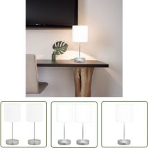 The Living Store Tischlampen 2 Stk. Touch-Sensor Weiß E14 - Tischlampe - Stehlampe - Wohnzimmerlampe - Schlafzimmerlampe - LED-Lampe