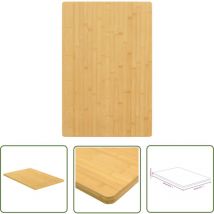 The Living Store Tischplatte 40x60x1,5 cm Bambus - Bambus Platte - Esstischplatte - Wohnzimmer Deko - Kaffeetischplatte - Sideboard Platte