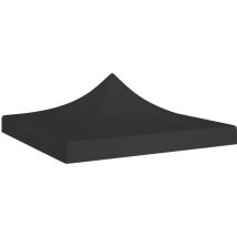 Toit de tente de réception 3x3 m Noir 270 g/m² - The Living Store