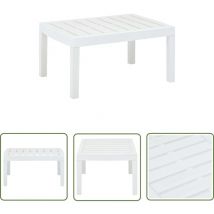 The Living Store - Table de jardin Blanc 78x55x38 cm Plastique - Table De Jardin - Table Extérieure - Mobilier De Jardin - Table En Plastique - Table