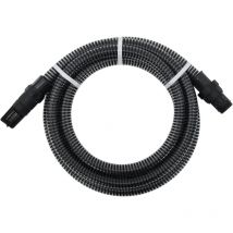 Tuyau d'aspiration avec raccords en PVC noir 1 4 m PVC - The Living Store