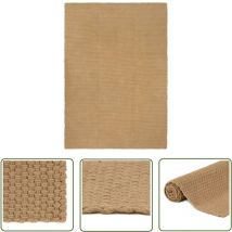 The Living Store - Tapis rectangulaire Naturel 120x180 cm Jute - Tapis En Jute - Tapis Naturel - Décoration Intérieure - Tapis Design - Tapis Salon