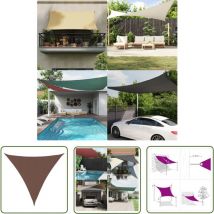 Abcrital - The Living Store Voile de parasol tissu oxford triangulaire 4,5x4,5x4,5 m marron - Parapluie - Voile Solaire - Parasol Extérieur