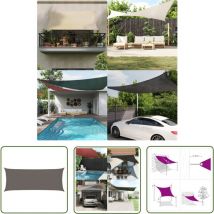 Longziming - The Living Store Voile d'ombrage 160 g/m² Anthracite 2x4,5 m pehd - Parasol - Voile D'ombrage - Ombrage - Jardin - Terrasse