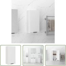Einemgeld - The Living Store Wand-Badschrank Weiß 32x20x67 cm - Badezimmermöbel - Wanderschrank - Badschrank - Spiegelschrank - Weißer Badschrank