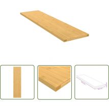 The Living Store - Wandregal 80x20x1,5 Cm Bambus - Bambus Regal - Wandregal - Deko Regal - Badezimmer Regal - Wohnraum Regal