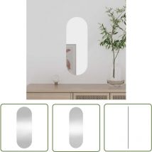 Almi - The Living Store Wandspiegel 15x40 cm Glas Oval - Wandspiegel - Spiegel Oval - Glaswandspiegel - Badezimmerspiegel - Schlafzimmerspiegel
