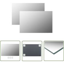 Décoshop26 - The Living Store Wandspiegel 2 Stk. 60 x 40 cm Rechteckig Glas - Spiegel - Wandspiegel - Rechteckiger Spiegel - Glasspiegel