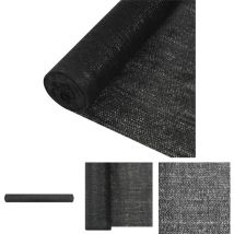 Happyshopping - The Living Store Zaunblende Schwarz 1,5x50 m hdpe 150 g/m² - Sonnenschirme & Sonnenschutze - Schwarz