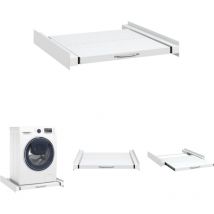 The Living Store Zwischenbaurahmen für Waschmaschinen mit Ausziehbarer Ablage - Zubehör für Waschmaschinen und Wäschetrockner
