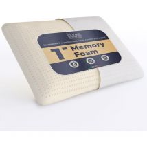 The White Stone - Almohada de Espuma de Memoria 40 x 70 cm Altura 11 cm Cojín Cervical Hipoalergénico, Ergonómico y Transpirable Función Antiasfixia