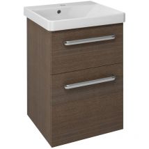 Sapho - theia 2 Drawer Vanity Unit 46,4x70x44,2cm, Pine Rustic