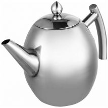 Théière Marocaine Avec Filtre en Acier Inoxydable - 1L Capacité - Fond Plat