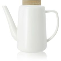 Ogo - Théière En Porcelaine Avec Couvercle En Bois D'Acacia 1,2l