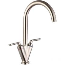 Thelon Brushed Nickel Kitchen Mixer Tap - By Voda Design