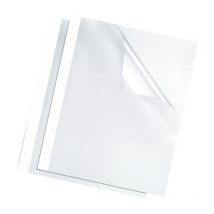 Fellowes - Thermal Binding Cover A4 3mm Clear pvc Front White Card Back (Pack 100)