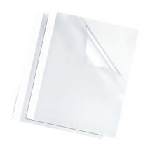 Thermal Binding Cover A4 1.5mm Clear pvc Front White Card Back (Pack 10 - Fellowes