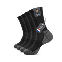 Thermal Socks for Men Women, Work Socks, Breathable Cotton Winter Socks, 4 Pack Non Slip Sports Socks L