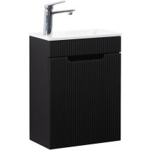 Badplaats - Meuble de salle de bain Thermis 40 x 22 cm Noir Mat -