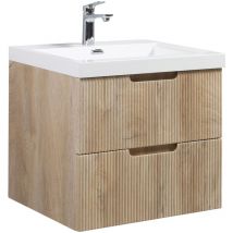 Badplaats - Meuble de salle de bain Thermis 60 cm lavabo Chene clair