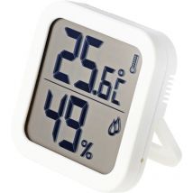 Thermo-/Hygrometer Weiß – Hochgenaues digitales Thermometer – Temperaturbereich -9 bis 50 °C – Voelkner Selection