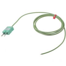 Rs Pro - Thermocouple type k ø 1/0.376mm, l 1m, +250°C max à Fiche mâle miniature ( Prix pour 1 )